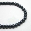 4mm Round Matte-Charcoal